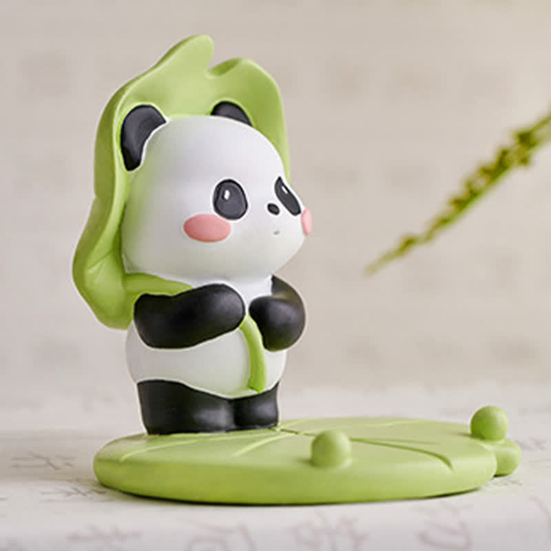 Buddha Stones Resin Lotus Panda Phone Stand Cute Animal Decor - image 20