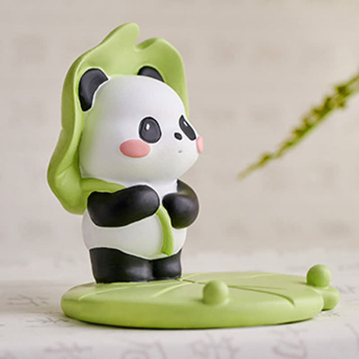 Buddha Stones Resin Lotus Panda Phone Stand Cute Animal Decor - image 20
