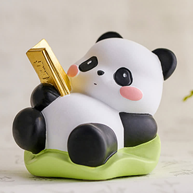 Buddha Stones Resin Lotus Panda Phone Stand Cute Animal Decor - image 12