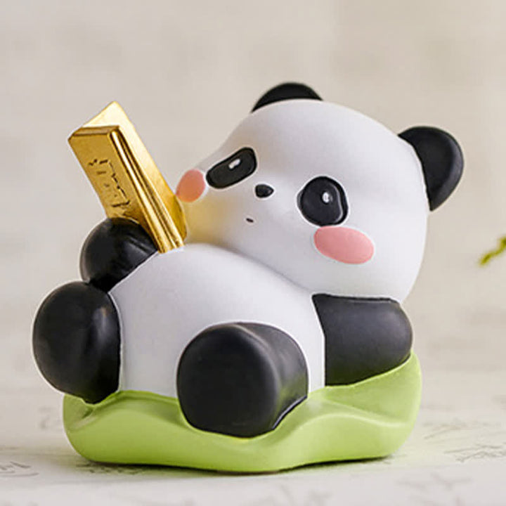 Buddha Stones Resin Lotus Panda Phone Stand Cute Animal Decor - image 12