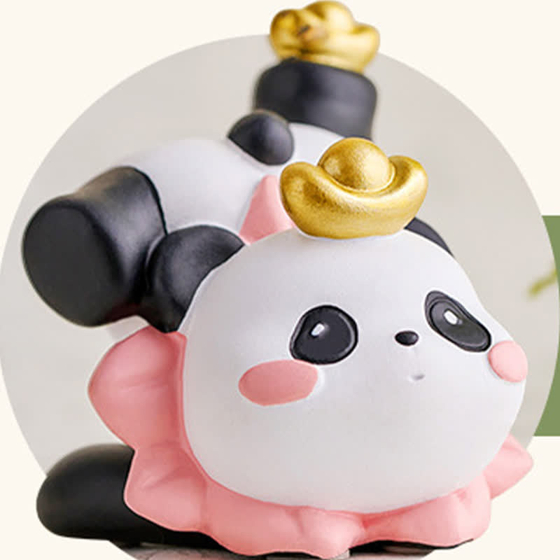 Buddha Stones Resin Lotus Panda Phone Stand Cute Animal Decor - image 18