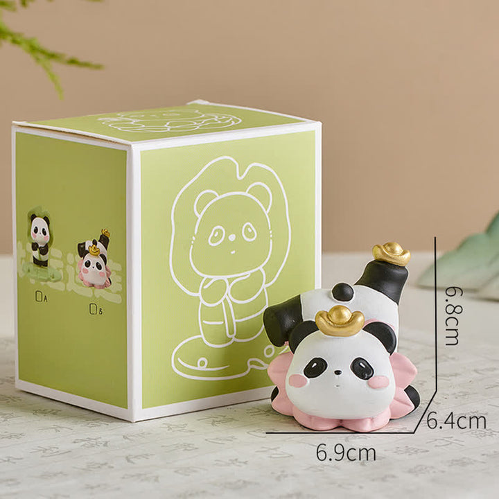 Buddha Stones Resin Lotus Panda Phone Stand Cute Animal Decor - Panda - Lying Down - Resin (Protection ♥ Stability Energy) - image 17