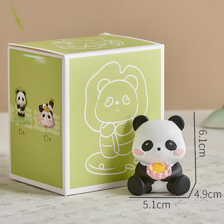 Buddha Stones Resin Lotus Panda Phone Stand Cute Animal Decor - Panda - Holding A Lotus - Resin (Protection ♥ Stability Energy) - image 24