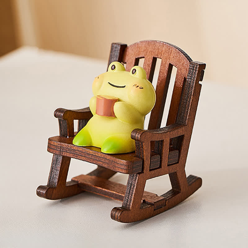 Buddha Stones Resin Kawaii Animal Rocking Chair Comfort Desk Decor - image 0