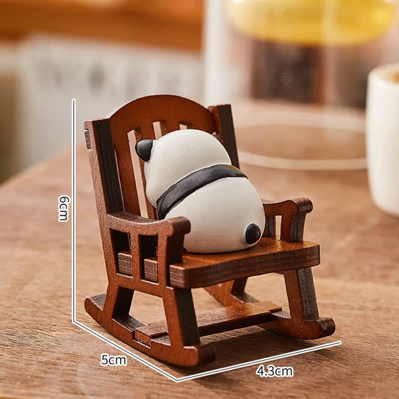 Buddha Stones Resin Kawaii Animal Rocking Chair Comfort Desk Decor - Panda - Resin (Protection ♥ Stability Energy) - image 7