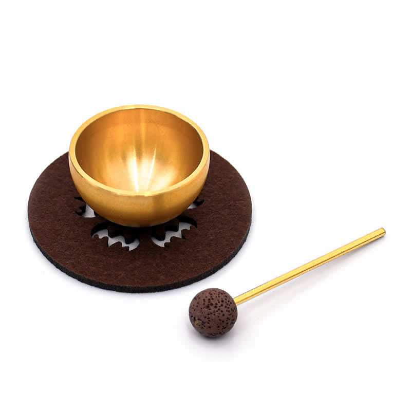 Buddha Stones Brass Mini Grounding Meditation Singing Bowls Gift Set - image 11