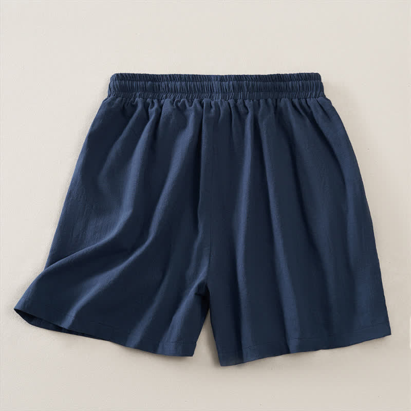 Buddha Stones Summer Casual Minimalist Drawstring Solid Women's Shorts With Pocket - image 1
