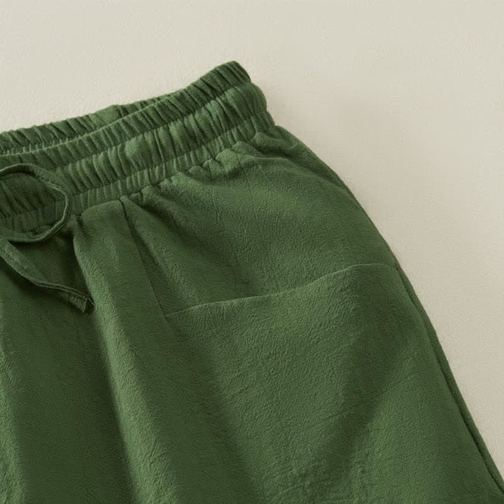 Buddha Stones Summer Casual Minimalist Drawstring Solid Women's Shorts With Pocket - image 17