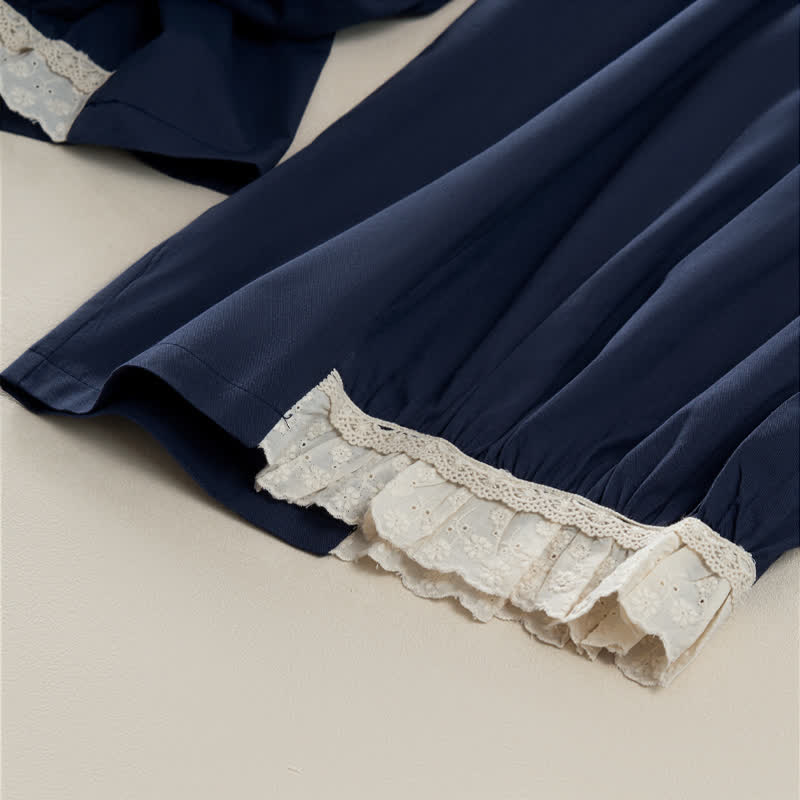 Buddha Stones Summer Casual Vintage Solid Cropped Pants Women's Wide Leg Pants With Pocket - image 6