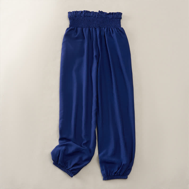 Buddha Stones Summer Casual Minimalist Solid Women's Cropped Pants With Pocket - image 1