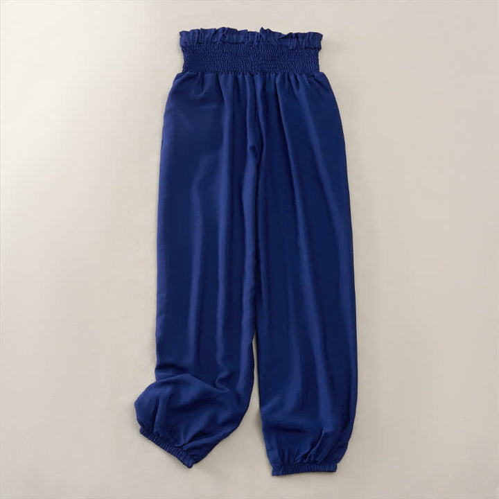 Buddha Stones Summer Casual Minimalist Solid Women's Cropped Pants With Pocket - image 1