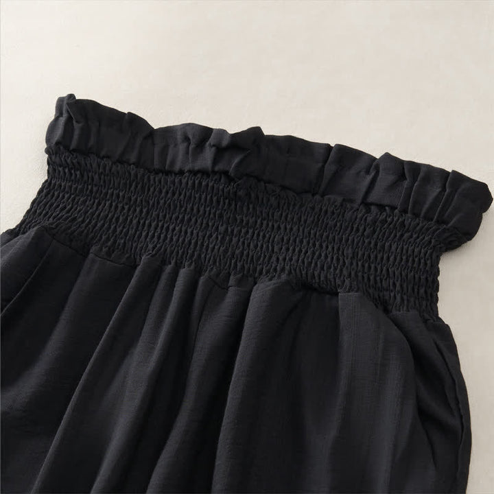 Buddha Stones Summer Casual Minimalist Solid Women's Cropped Pants With Pocket - image 10
