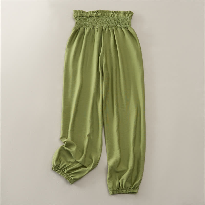 Buddha Stones Summer Casual Minimalist Solid Women's Cropped Pants With Pocket - image 15