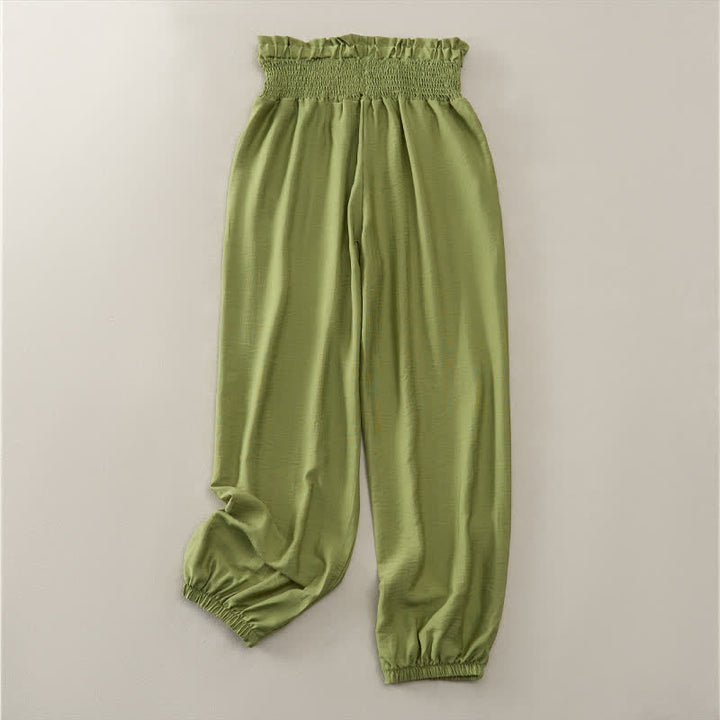 Buddha Stones Summer Casual Minimalist Solid Women's Cropped Pants With Pocket - image 15