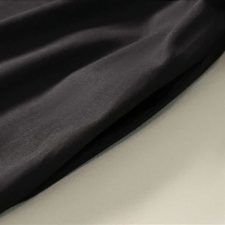 Buddha Stones Summer Minimalist Simple Solid Women's Short Sleeve Dresses With Pocket - image 16