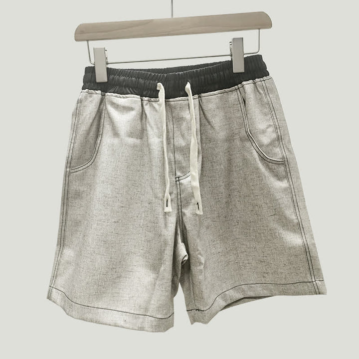 Buddha Stones Summer Casual Athletic Drawstring Solid Men's Shorts With Pocket - image 9