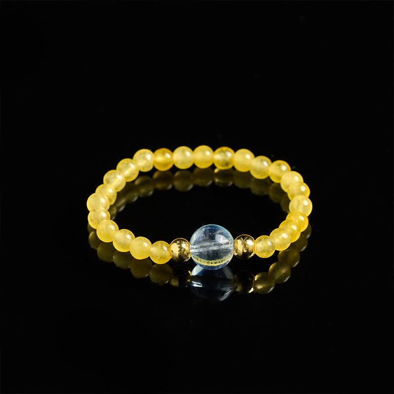 Buddha Stones 2mm Mini Beads Natural Rhodonite Aquamarine Topaz Rose Quartz Healing Elastic Ring - image 9