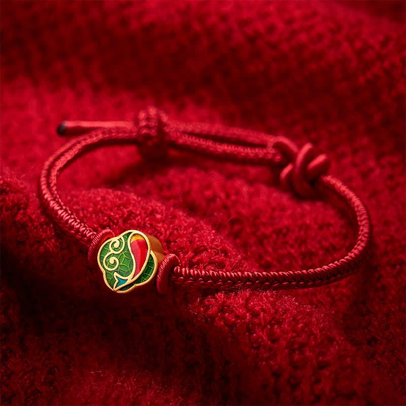 Buddha Stones Handmade Red String Double Koi Fish Protection Braided Cord Adjustable Bracelet - Dark Red - 5.91-7.48 in (15-19cm) - image 0