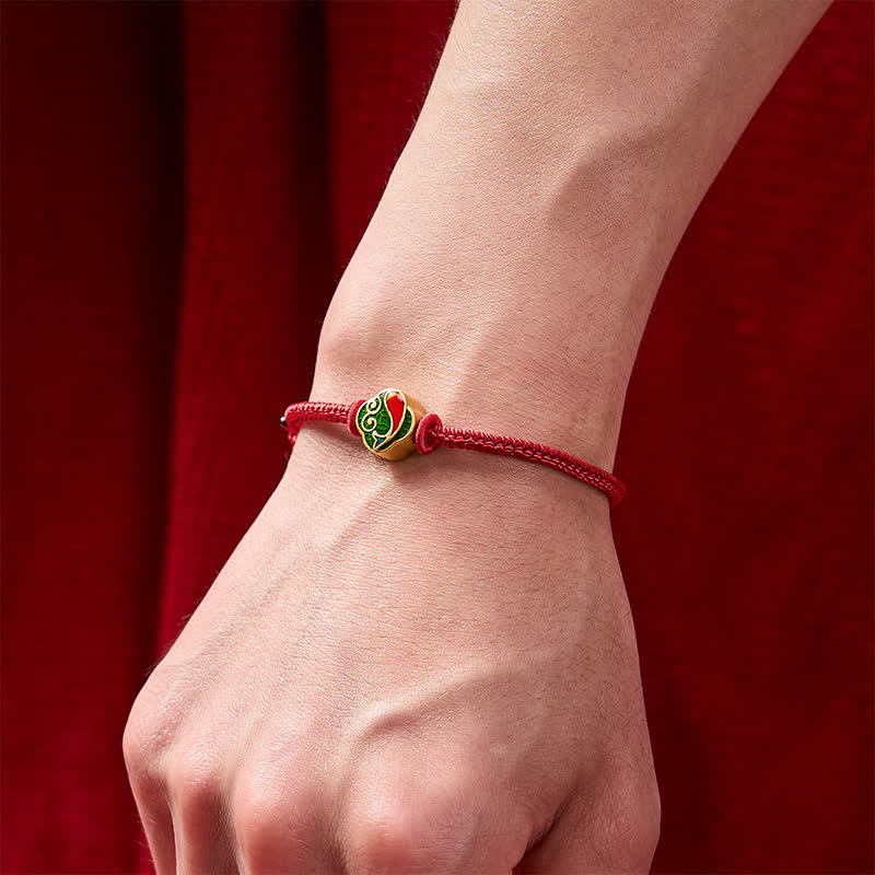 Buddha Stones Handmade Red String Double Koi Fish Protection Braided Cord Adjustable Bracelet - image 4
