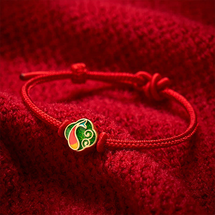 Buddha Stones Handmade Red String Double Koi Fish Protection Braided Cord Adjustable Bracelet - image 11