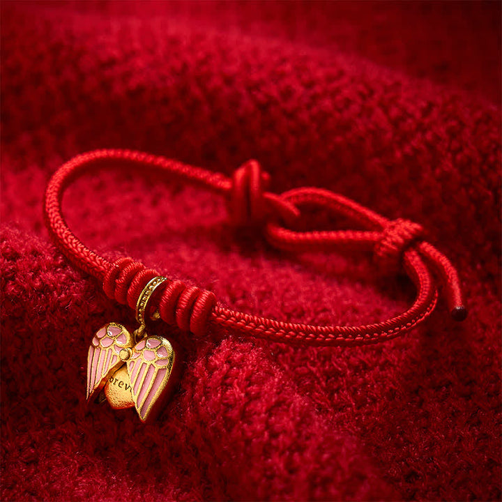 Buddha Stones Handmade Braided Red String Love Heart Charm Protection Luck Bracelet - image 10