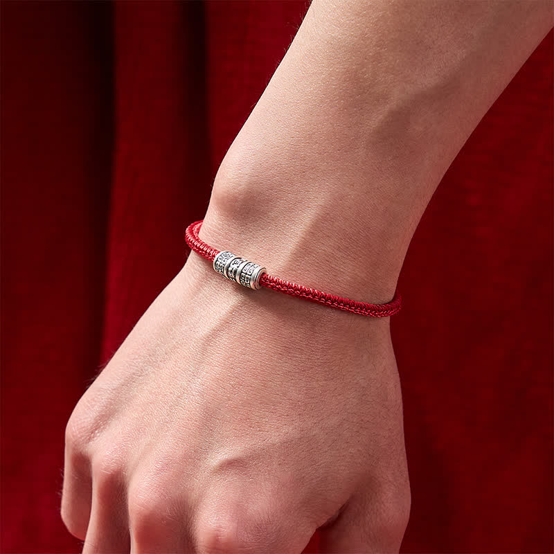 Buddha Stones Handmade Braided Red String Om Mani Padme Hum Protection Bracelet - image 11