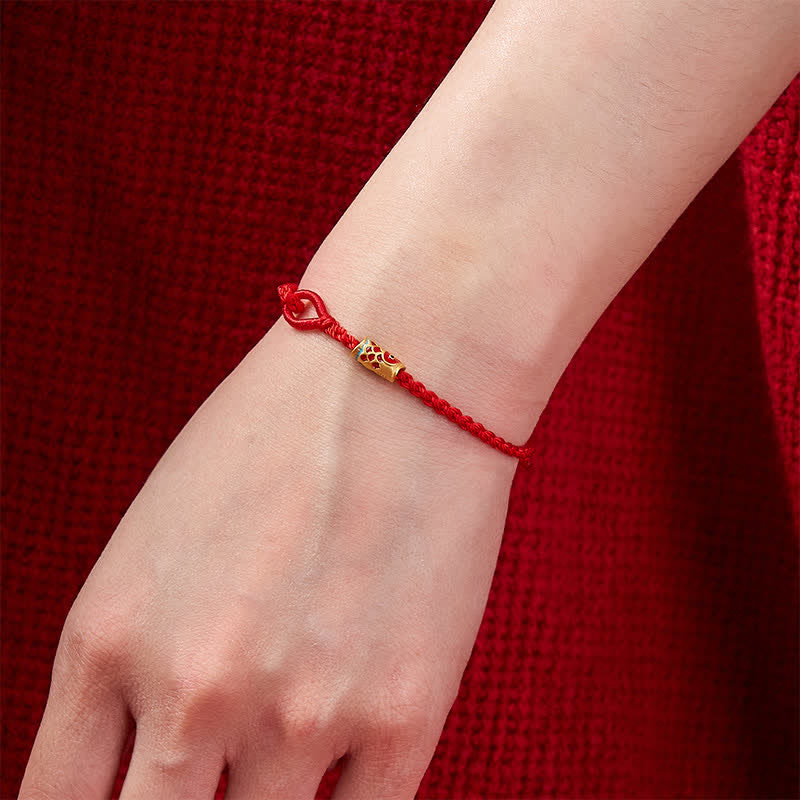 Buddha Stones Hand-Woven Red String Koi Fish Luck Braided Cord Bracelet - image 4