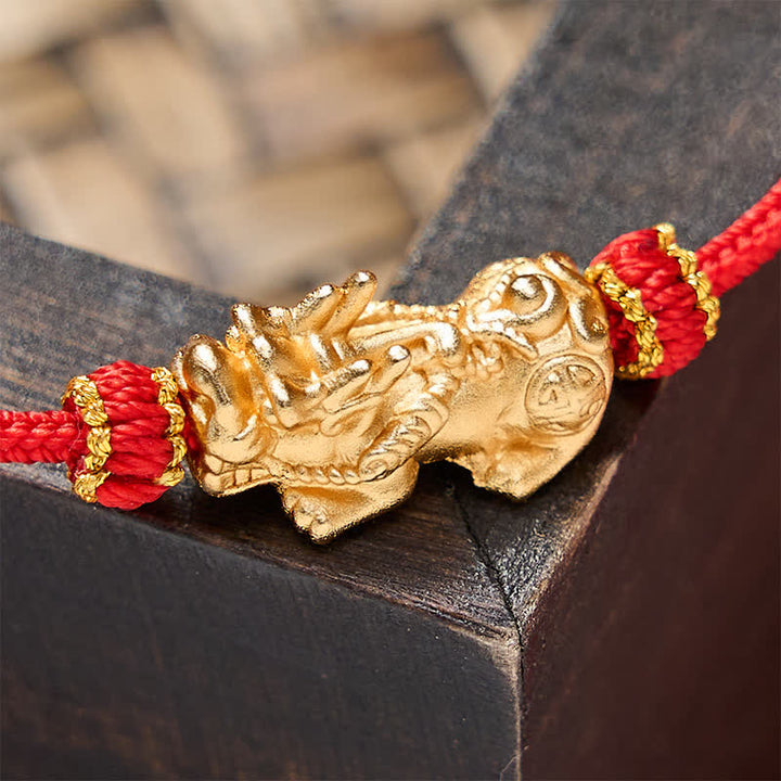 Buddha Stones Hand Woven Red String PiXiu Luck Bracelet - image 3