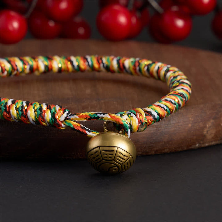 Buddha Stones Hand-woven Colorful String Lotus Balance Braided Bracelet - image 1