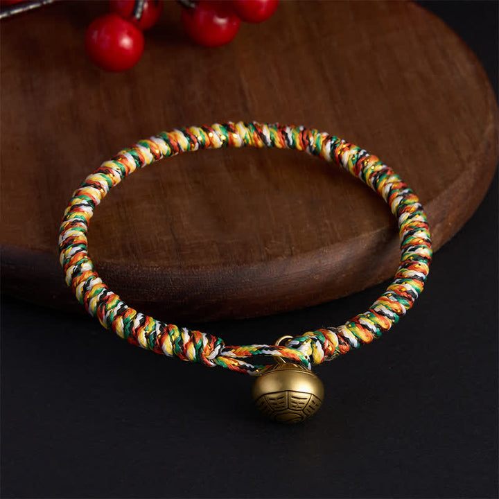 Buddha Stones Hand-woven Colorful String Lotus Balance Braided Bracelet - image 3
