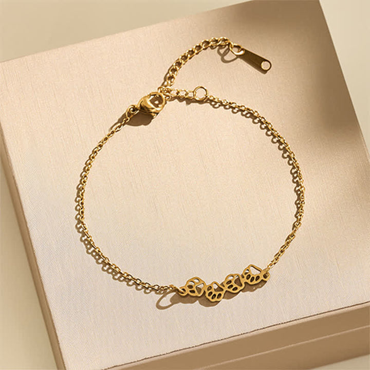 Buddha Stones Titanium Steel Four Cat Paws Balance Bracelet - image 2