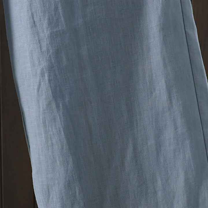 Buddha Stones Summer Casual Minimalist Drawstring Solid Cotton Linen Ankle Pants Women's Straight Leg Pants With Pocket - image 13
