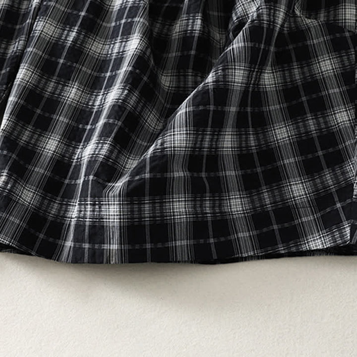 Buddha Stones Summer Casual Plaid Long Pants Women's Tapered Pants With Pockets - image 13