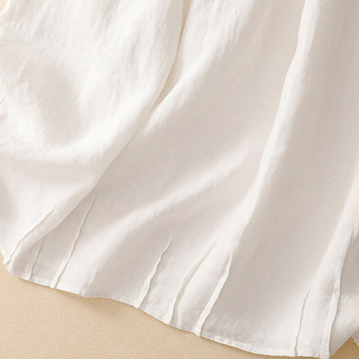 Buddha Stones Summer Casual Minimalist Drawstring Elastic Waist Solid Women's Skirts With Pockets - image 13