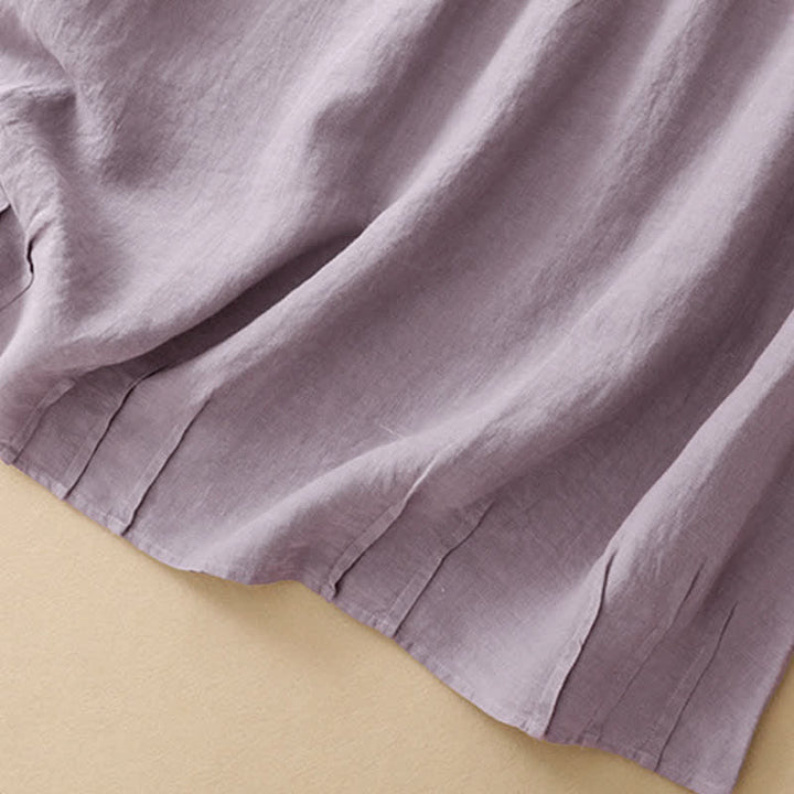 Buddha Stones Summer Casual Minimalist Drawstring Elastic Waist Solid Women's Skirts With Pockets - image 6