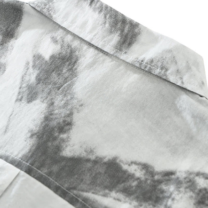Buddha Stones Summer Casual Button-Up Abstract Men's Short Sleeve Shirts With Pocket - image 5
