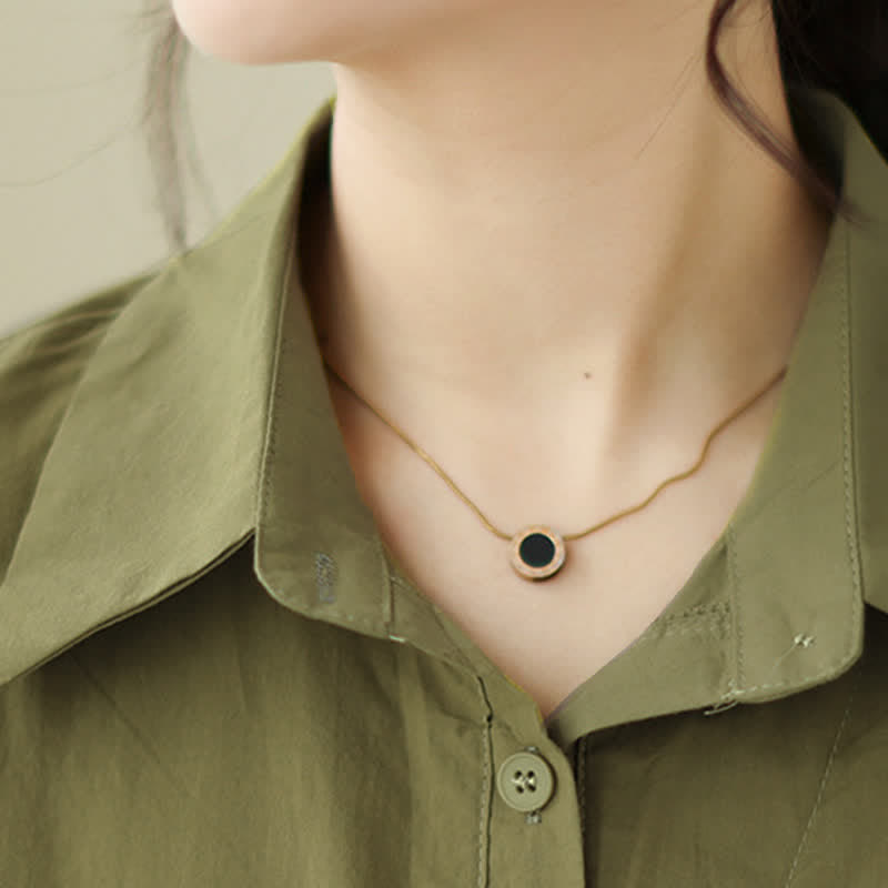 Buddha Stones Summer Casual Minimalist Button-up Solid Asymmetric Layered Design Women's Short Sleeve Shirts - image 5