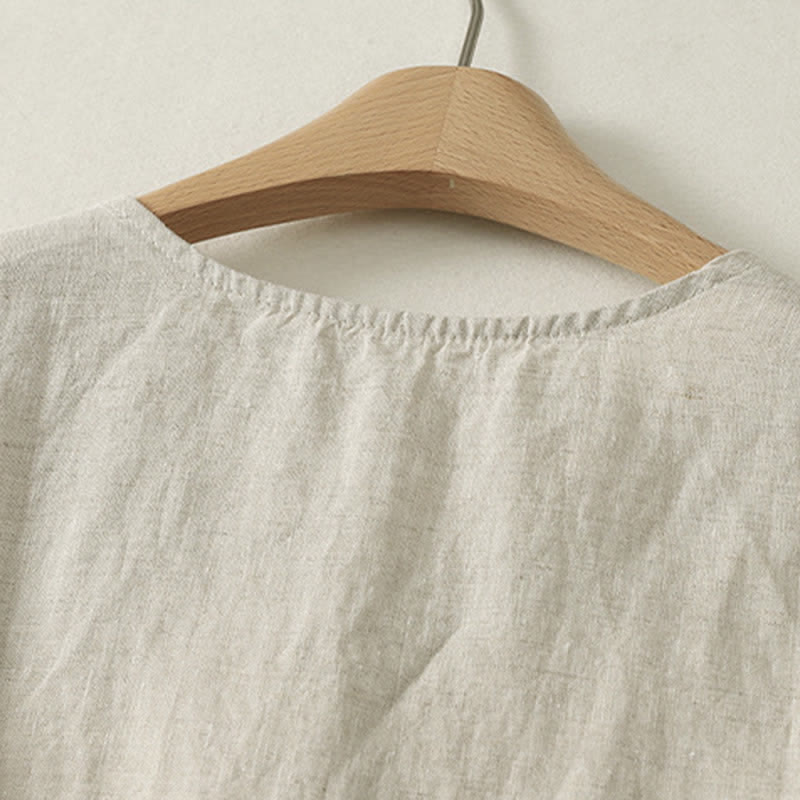 Buddha Stones Summer Casual Minimalist Button-Up Geometric Women's Sleeveless Shirts Tank Top - image 12