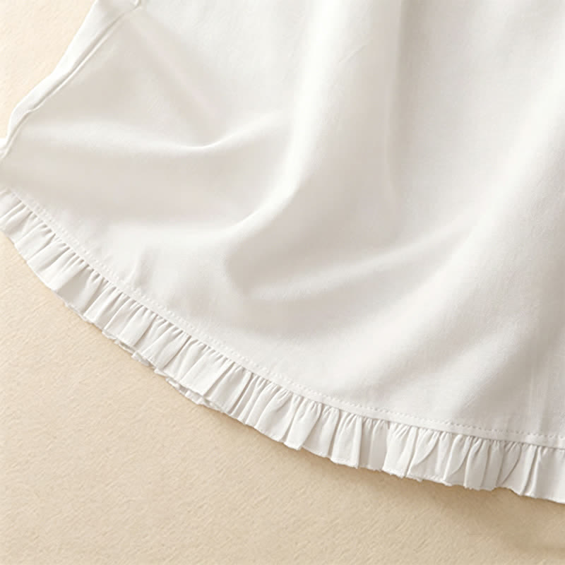 Buddha Stones Summer Casual Minimalist Drawstring Ruffled Lace-up Solid Women's Skirts With Pocket - image 17