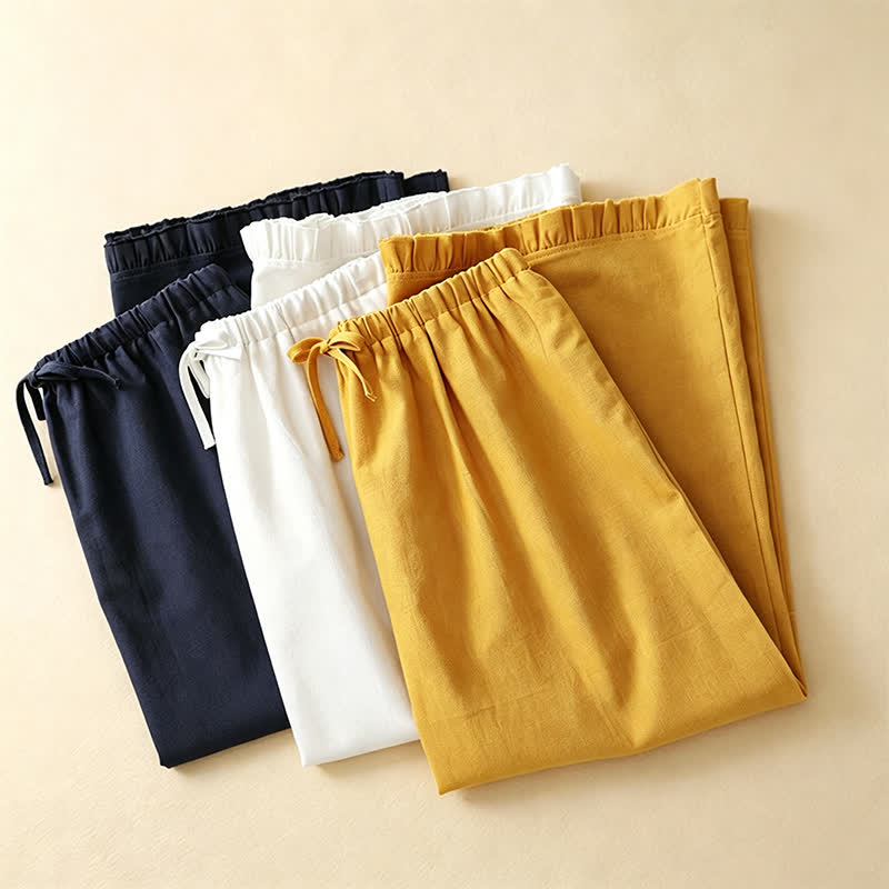 Buddha Stones Summer Casual Minimalist Drawstring Ruffled Lace-up Solid Women's Skirts With Pocket - image 20