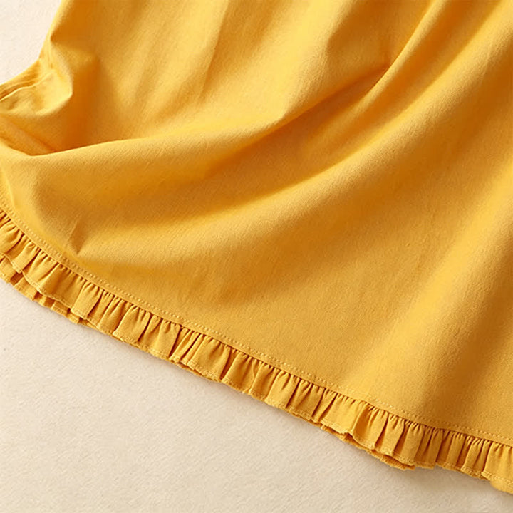 Buddha Stones Summer Casual Minimalist Drawstring Ruffled Lace-up Solid Women's Skirts With Pocket - image 6