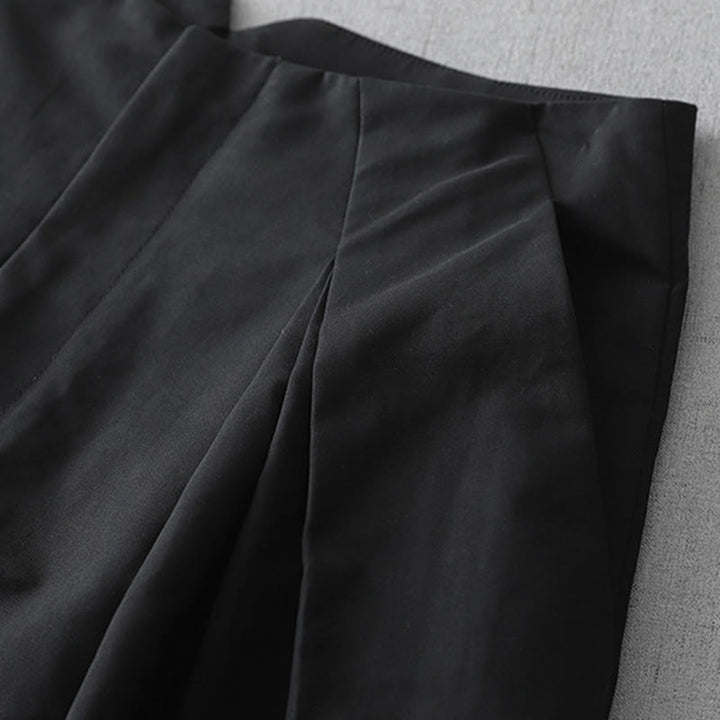 Buddha Stones Summer Minimalist Elegant Solid Zipper Design Women's Shorts With Pockets - image 12