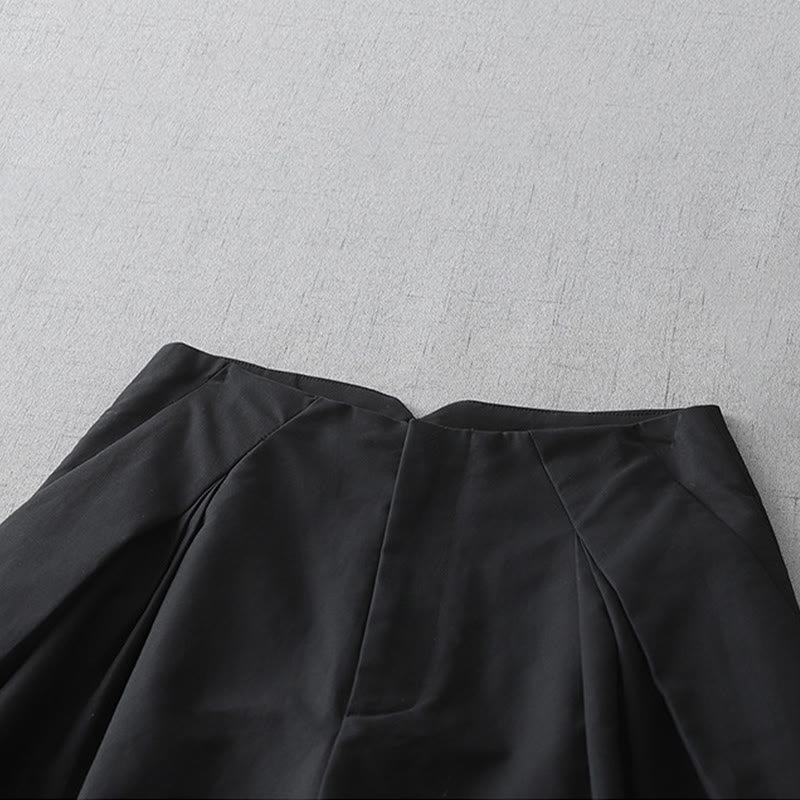 Buddha Stones Summer Minimalist Elegant Solid Zipper Design Women's Shorts With Pockets - image 11