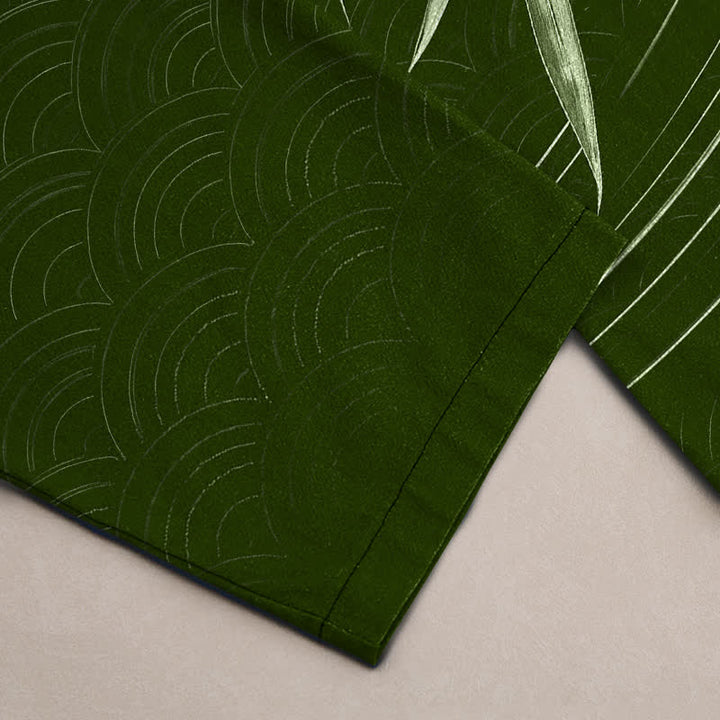 Buddha Stones Cotton Bamboo Leaf Pattern Men's Tapered Pants With Pockets - image 3