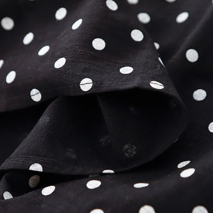 Buddha Stones Summer Vintage Polka Dot Women's Summer Sleeveless Dress - image 14