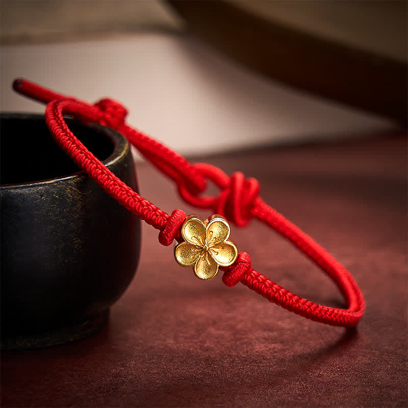 Buddha Stones Hand-Woven Red String Small Peach Blossom Luck Braided Cord Bracelet - Red(Wrist Circumference 5.91-7.48 in / 15-19 cm) - image 7