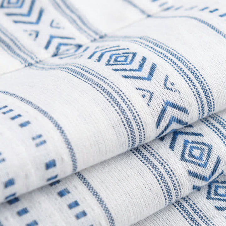 Buddha Stones Summer Casual Classic Button-Up Striped Men's Short Sleeve Shirts With Patch Pocket - image 6