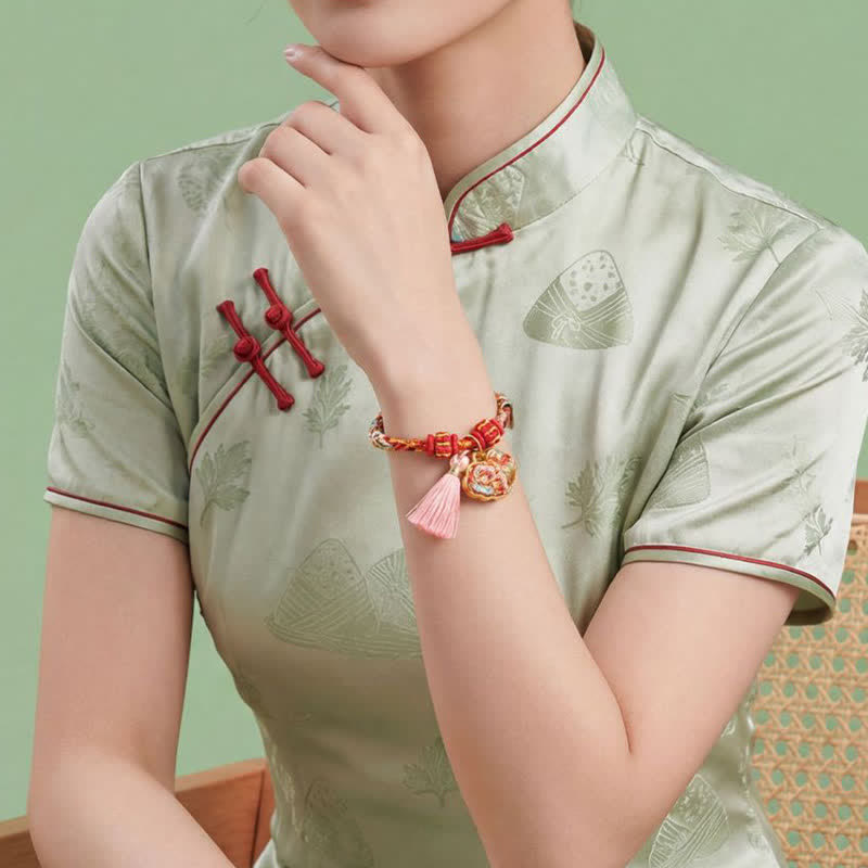Buddha Stones Handwoven Five Color Apple Money Bag Gourd Chinese Lock Charm Protection Bracelet - image 64