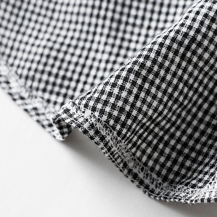 Buddha Stones Summer Casual Vintage Button-Up Plaid Women's Short Sleeve Dresses - image 14