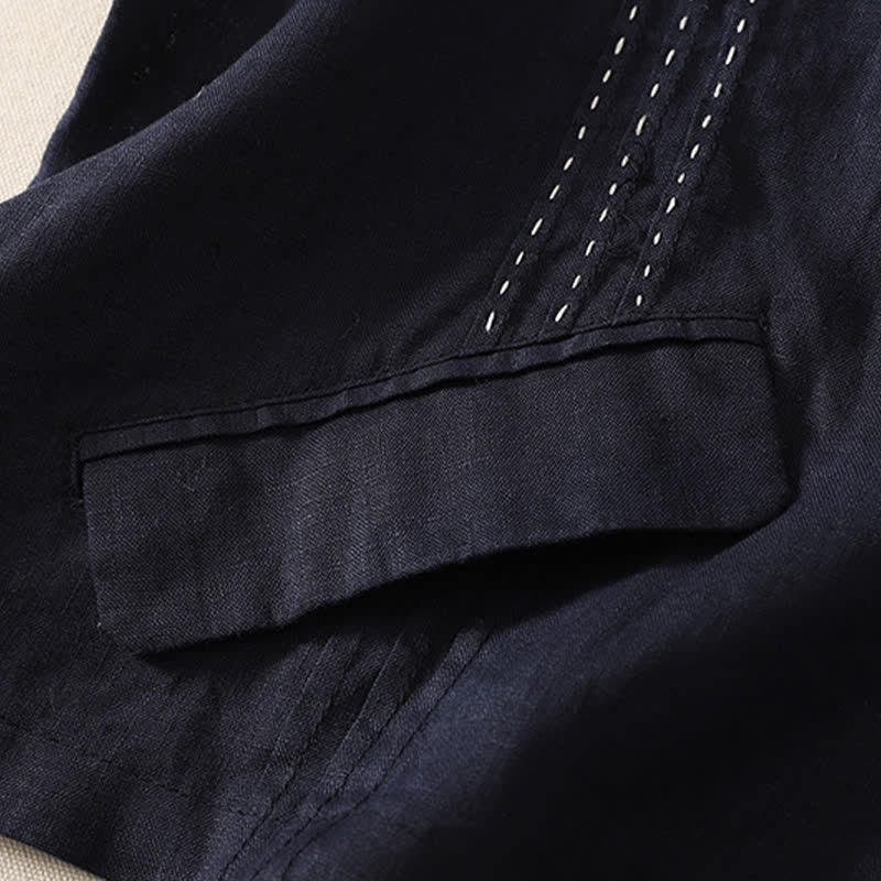 Buddha Stones Summer Casual Minimalist Button-Up Solid Women's Sleeveless Shirts Tank Top - image 8